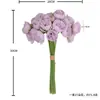 Flores Artificiales Transfronterizas Ramo de Peonías de 27 Cabezas Atado con Rafia Camelia Rosa Estilo Ins Fabricante de Flores Artificiales Artículos de Año Nuevo