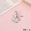 Colgantes de 26 letras del alfabeto inglés en plata incrustados con diamantes, con decoraciones de corazón y estrella, dijes de letras para pulseras, collares y pendientes