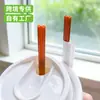 Popote para Café de Doble Agujero, Popote Desechable de Alta Gama con Dos Agujeros y Boca Plana, Empaquetado Individualmente para Bebidas Calientes y Té