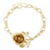 Collar Colgante de Flor de Rosa de Metal Estéreo Exagerado para Industria Pesada Europea y Americana para Mujeres 2024 Nueva Cadena para Clavícula Dulce y Fresca