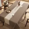 Mantel Estilo Chino, Nuevo Estilo Chino, Impermeable, Resistente al Aceite, Lavable, Mantel Rectangular para Mesa de Comedor, Lujo Ligero, Sensación de Alta Gama, Mantel Modelo Nuevo 2024