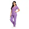 Roupas personalizáveis para lavar à mão com LOGO, cintura com amarração, uniformes de trabalho para salão de beleza, uniformes de enfermeiro para exportação, roupas para esfregar as mãos, roupas para lavar à mão em pequena quantidade
