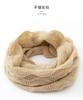 Cachecol de cashmere 100% puro com alça dupla vazada, cachecol longo e quente para outono e inverno feminino