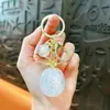 Llavero Creativo de Piña con Purpurina Acrílica Colgante de Fruta Colorido Gradiente Accesorios para Bolsos de Pareja Pequeños Regalos al por Mayor