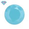 Huagang Gem Round Nano Turquesa Pedra Nua Anel Face Alta Temperatura Resistente Não-Descoloração Incrustação de Cera Sintética Artificial