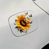Pegatina transfronteriza para coche con diseño de mariposa y girasol, decoración para carrocería, cubierta de la caja del acelerador, pegatina impermeable contra arañazos