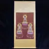 Caligrafía y Pintura Antigua, Pintura del Vestíbulo, Estatua de Buda, Pintura del Salón Central, Imitación Estilo Vintage de Zhong Kui, Ya Enmarcado, Thangka Religioso de los Ocho Inmortales Cruzando el Mar