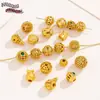 Chapado en Cobre con Oro Real Estilo Chino Oro Antiguo Gota de Aceite Aleación Espaciadores Huecos Cuentas Sueltas Accesorios para Pulseras DIY Materiales