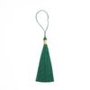 Borla redonda de seda helada de poliéster de 12 cm con hilo dorado, borla de seda helada, borla para Hanfu cheongsam hecha a mano, adornos colgantes de borla de solapa a presión, venta al por mayor