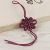 Nudo Doble Línea Nudo Largo Nudo Ping An Seda de Hielo Rayón Borla Fleco Flecos Joyería Accesorios Hechos a Mano Nudo