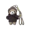Conjunto de Suéter Desenho Animado Coreano Pingente Chaveiro Urso Pingente de Bolsa Urso Mocha Pingente de Pelúcia Chaveiro