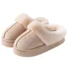 Pantuflas de algodón Boken para mujer 2026 nuevo otoño e invierno para interior del hogar con suela gruesa, cálidas, de felpa, antideslizantes, para el hogar