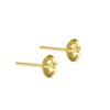 Brincos de Tigela em Prata de Lei S925 com Pino Topo Vazio Contas de Jade Bandeja para Brincos Acessórios para Brincos DIY Revestido a Ouro K