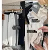Zedai Jia Yi Calça Nezha com Cordão de Uso Bidirecional, Caimento Relaxado, Calça Cimitarra Drapeada, Calça Moletom Casual de Algodão Australiano, Calça Lanterna com Punho