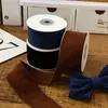 Fita de Veludo Coreana Dupla Face com Borda de Veado Laço para Cabelo Acessórios Flor Caixinha de Presente Embalagem Fita Decorativa Flockada