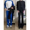Moda Otoño 2026 Pantalones de Traje Sencillos con Caída Estilo Coreano para Hombre Tendencia Color Sólido Sin Planchar Tacto de Alta Gama Micro Acampanados Pantalones Largos
