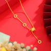Colar de Cintura Pequena para Mulheres que Não Desbota por Muito Tempo, Verão Novo de Alta Qualidade Chinoiserie Latão Bijuteria Artificial Pulseira, Ouro de Areia Vietnamita
