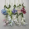 Ramo de Lirios Artificiales para Decoración de Bodas, Decoración de Estudio Fotográfico, Decoración del Hogar, Accesorios de Fotografía, Flores Artificiales, Arreglo Floral de Tela de Seda