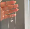 Collar de Cadena Corazón Picante Dulce y Fresco para Mujer, Diseño de Patchwork de Alta Gama de Moda, Cadena Versátil de Suéter de Nicho, Estilo Minimalista