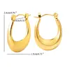 Brincos de aço inoxidável banhados a ouro 18K transfronteiriços para mulheres INS Europa e Estados Unidos fivela italiana em forma de U aço titânio brincos versáteis brincos brincos para mulheres