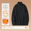 Camiseta Interior de Terciopelo Alemán de Cuello Alto para Hombre 340g Otoño e Invierno 2026 Nueva Cálida de Forro Polar Engrosada Camiseta de Manga Larga para Hombre