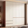 Guarda-Roupa Enf Grade para Uso Doméstico com Portas Lisas, Design Moderno Simples, Placa OSB de Madeira Maciça Espessa 18mm Guarda-Roupa Grande
