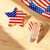 Pinza para el Cabello con Bandera Americana Transfronteriza, Pasador con Forma de Corazón y Estrella para el Día de la Independencia, Pinza de Tiburón para Recogido en la Parte Trasera de la Cabeza, Accesorio para el Cabello Festivo