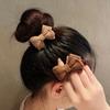 Cuerda para el Cabello con Lazo de Estilo Coreano para Mujer, Elegante, Sencilla, Banda para el Cabello, Lindo Anillo para el Cabello de Felpa, Accesorios para el Cabello con Bola de Celebridad de Internet