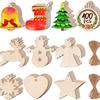 Cross-border quente DIY artesanato de madeira pingente de Natal decoração de férias pendente decoração de imagem padrão de impressão de imagem