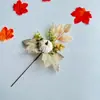 Ramos Simulados de Hojas de Otoño, Hojas de Arce Simuladas, Accesorios Florales de Calabaza, Materiales para Decoración de Escenas Festivas al por Mayor