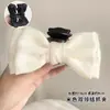 Diadema de princesa Escape, negra, de doble cara, con lazo grande, pinza para el cabello, accesorio elegante con pinza de tiburón para la cabeza, horquilla para mujer