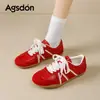 Zapatillas de Entrenamiento Augushiden Rojas para Mujer 2026 Nuevo Otoño Zapatos Deportivos de Bádminton Suela Suave Cómodas Zapatos Casuales