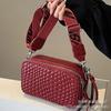 Bolso Pequeño Popular Tejido de Correa Ancha Transfronterizo para Mujer 2026 Nuevo Bolso de Hombro Elegante de Moda Bolso Cuadrado Pequeño Cruzado