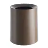 Cubo de basura redondo de plástico con impresión directa de fábrica, doble capa, mate, sin tapa, engrosado, 12L