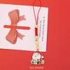 Atmosfera Festiva de Natal Corrente Trançada Metal Decorativo Pequeno Pingente Chaveiro Cordão Cordão Anti-perda para Pendrive Neve de Natal Fofa