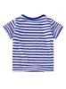 Nueva Camiseta de Manga Corta de Verano para Niños, Estilo Europeo y Americano, Cuello Redondo, Diseño de Excavadora Bordado, Top de Punto para Niños