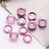 Fábrica de circón cúbico, circón plano, liso, redondo, rosa, venta al por mayor, joyería DIY