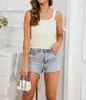 Camisola de punto de nuevo estilo para mujer, sin hombros, para verano, ropa exterior, top sin mangas, transfronterizo europeo y americano de Amazon