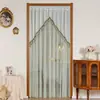Cortina de Puerta Mágica con Cinta de Velcro a Prueba de Mosquitos de Verano, Cortina de Puerta de Encaje sin Taladro, Cortina de Ventana para Dormitorio, Cortina Divisoria para el Hogar para Todas las Estaciones
