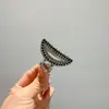 Presilha de metal strass laço alta qualidade tamanho médio para parte de trás da cabeça grampo de cabelo volume de cabelo menos meio rabo de cavalo presilha de cabelo estilo coreano acessório de cabeça