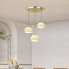 Candelabro de Restaurante de Lujo Ligero Tres Cabezales Moderno Simple Cristal Lámpara de Mesa de Comedor Larga para Bar Lámparas Nórdicas para Comedor de Casa