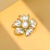 Broche Orquídea Perfumada Cor Esmalte Feminino de Alto Padrão Exquisito Pérola Flor Pinos Design Sensação Nicho Corsage Acessórios para Roupas