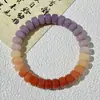 Pulseira de Bodhi Natural com Pastilhas de Flor Flutuante Multicoloridas, Círculo Único de Corte Reto, Alívio Silencioso do Estresse, Joia de Contas Budistas Macias para Envolver o Dedo