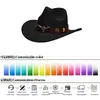 Sombrero de Vaquero Occidental Estilo Étnico, Artículo Popular de Comercio Exterior Transfronterizo, Decoración de Cabeza de Vaca, Ala Levantada, Ala Ancha, Sombrero de Fieltro Retro para Hombres y Mujeres