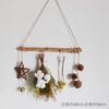 Escada de galhos de bétula Decoração de parede com flores secas Decoração nórdica Quarto Jardim de infância Porta Pingente de parede Buquê de flores