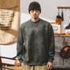 Jaqueta Retrô Pesada Americana Jay Leno Masculina Moda Primavera e Outono Marca Suéter de Gola Meia-alta Masculino Suéter Preguiçoso de Outono