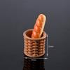 Accesorios de Resina DIY Casa de Muñecas Comida en Miniatura Juguete Accesorios Asa Bandeja Mini Realista
