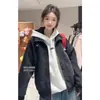 Chaqueta de cuero de moda para parejas, chaqueta con cuello alto, nuevo modelo de otoño para hombres y mujeres, resistente al agua, corte holgado, top casual y versátil