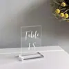 Ranura para Tarjeta de Acrílico Portatarjetas Clip para Tarjeta de Letra Bandeja Base Soporte de Mesa para Boda Ranura para Portatarjetas de Mesa Personalizado
