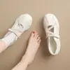 Zapatos Mary Jane de Suela Gruesa con Aumento Interno de Altura, Zapatos de Entrenamiento Alemanes de Malla, Tenis Blancos Casuales para Mujer, Zapatos Transpirables de Verano para Mujer